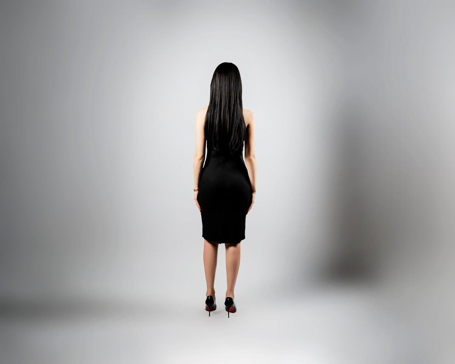 Naya Black Linen Midi Dress